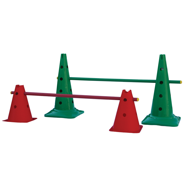 Set ostacoli con coni altezza 30 cm